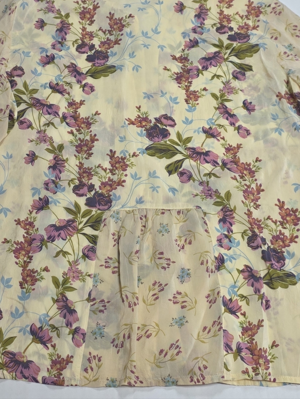 J Jill Sheer Retro Floral Button Down Women's Shirt - Picture 13 of 14